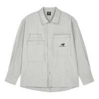 New Balance Logo Classic Shirt 'Grey Black' AMJ23303-NTP