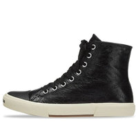 (WMNS) Balenciaga Paris High Top Sneakers 'Black Leather and White Rubber' 688756W3RCA1090