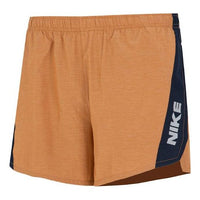 Men's Nike Logo Alphabet Printing Elastic Waistband Straight Shorts Yellow DM4802-241