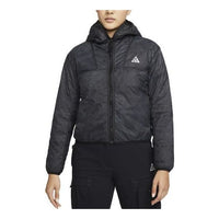 (WMNS) Nike Therma-FIT ADV ACG Rope de Dope Storage Simple Zipper Short Hooded Stay Warm Padded Clothes Black DJ1262-010