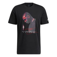 Men's adidas Character Printing Athleisure Casual Sports Short Sleeve Black T-Shirt HS8515