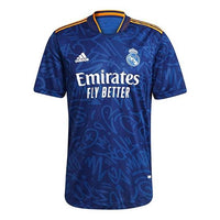 adidas Real Madrid Away Player Edition Soccer/Football Sports Short Sleeve Jersey Blue GM6775