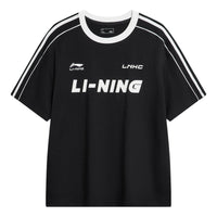 Li-Ning Graphic Soccer T-shirt 'Black White' AHSU657-2