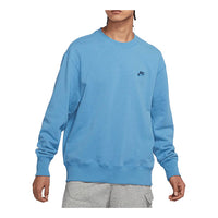 Men's Nike Sportswear Logo Casual Sports Round Neck Pullover Blue DA0022-469