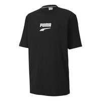 PUMA Downtown Classical Logo Short Sleeve TEE Black 597348-01