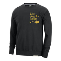 Nike x NBA Los Angeles Lakers Crew-Neck Sweatshirt 'Black' FD8654-010