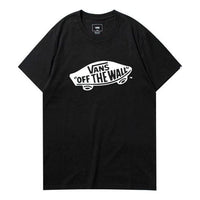 Vans Off The Wall Classic Printing Short Sleeve Couple Style Black VN0A4MM7BLK