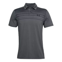 Men's Under Armour Logo Pattern Loose Short Sleeve Polo Shirt Gray 1356654-012