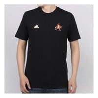 adidas 8-Bit Embroid. Round Neck Printing Short Sleeve Black FN1755
