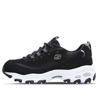 (WMNS) Skechers D lites Sneakers Black/Silver 11930-BLK