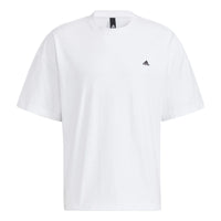 adidas M city Loose T Side Contrasting Colors Round Neck Pullover Short Sleeve White HC9972