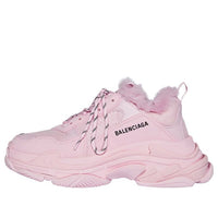 (WMNS) Balenciaga Triple S Sneaker Fake Fur 'Pink' 668562W3CQ55000