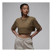 (WMNS) Air Jordan Sport Cropped T-shirt 'Brown Kelp' DZ3212-392