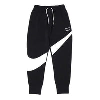 Men's Nike Large Logo Casual Knit Splicing Embroidered Sports Pants/Trousers/Joggers Autumn Black DH1024-010