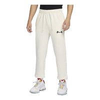 Nike LeBron Open Hem Fleece Trousers 'Beige Heather Black' FB7128-027