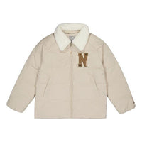 (WMNS) New Balance Warm Heavy Puffer Coat 'Beige White' NPD4E122-LBE