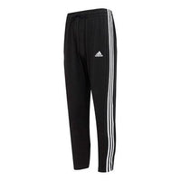 adidas Logo Essentials Single Jersey Tapered Open Hem 3-Stripes Pants IC0044