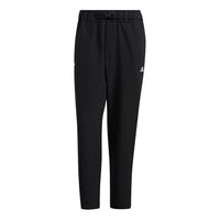 Men's adidas Wj Wv Reg Pnts Belt Solid Color Sports Pants/Trousers/Joggers Black H39279