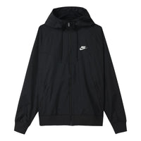 Nike Outdoor Sports Zipper Windproof Casual Jacket Black AR2192-010