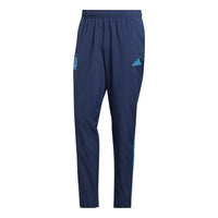Men's adidas Logo Printing Design Elastic Waistband Straight Sports Pants/Trousers/Joggers Blue HF3940