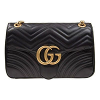 (WMNS) Gucci Marmont Medium Matelasse Shoulder Bag 'Black' 443496-DTDIT-1000