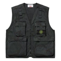 Supreme x Stone Island Water Resistant Brushed Cotton Canvas Vest 'Black' SUP-SS19-401