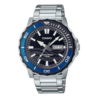 CASIO Analog 'Silver Blue' MTD-125D-1A2VDF