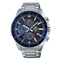 CASIO EDIFICE Quartz Men'ses Black/Blue/ Mens Silver Analog EQS-900DB-2A
