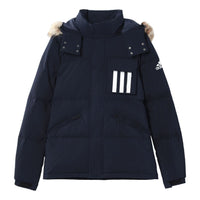 adidas DOWN PUFFA 3STR Outdoor hooded down Jacket Blue GE9928
