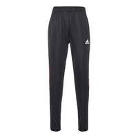 Men's adidas SS22 Solid Color Side Stripe Lacing Sports Pants/Trousers/Joggers Black HB4107