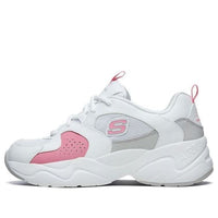 (WMNS) Skechers D'Lites Airy 2.0 Low-Top Running Shoes Pink/White 88888358-WPK
