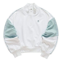 (WMNS) Fila Sports Contrasting Colors Stand Collar Pullover Half Zipper Hoodie White T11W043205F-WT