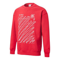 PUMA X Michael Lau Graphic Long Sleeve Crew Neck Sweaters 'Red' 530351-22