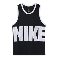 Men's Nike Large Logo Printing Sports Basketball Jersey/Vest Black DA1042-010