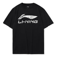 Li-Ning Big Graphic Loose Fit T-shirt 'Black' AHSR543-2