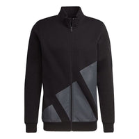 adidas Fleece Jacket M Logo Printing Sports Black HI1187
