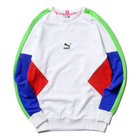 Men's PUMA TFS Crew Round Neck Pullover White 597328-52