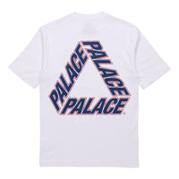 PALACE P3 Team T-Shirt Dark Back Large Logo Printing Short Sleeve Unisex White P19TS236