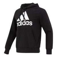 adidas French Terry Big Logo Hoodie 'Black White' IC9363