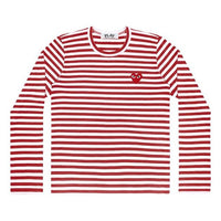 COMME des GARCONS PLAY Striped Long-Sleeve T-Shirt 'Red' AZ-T164-051-4