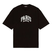 Balenciaga Cities Paris T-Shirt Medium Fit 'Black' 612966TLVL71070