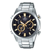 CASIO Waterproof EDIFICE Solar Powered Sports Sapphire Crystal Stainless Steel Strap Mens Black Analog EQW-T640YD-1A9PR