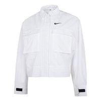(WMNS) Nike AS W Nike Sportswear ESSNTL WVN JKT Jacket FIELD White DM6244-100