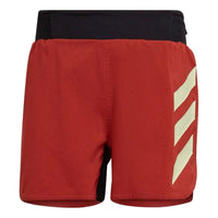 adidas Colorblock Straight Slim Fit Reflective Sports Shorts 'Red' H11752