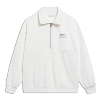 Li-Ning Counterflow Triple Logo Half Zip Sweatshirt 'White' AWDT589-1