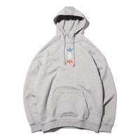 adidas Big Trefoil Hoodie 'Grey Heather Lush Blue' FS7347