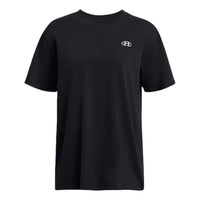 (WMNS) Under Armour Heavyweight Embroidered Patch T-shirt 'Black' 1383045-001