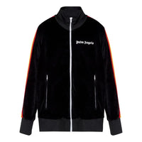 Palm Angels FW21 Rainbow Chenille Track Jacket 'Black' PMBD001F21FAB0081001