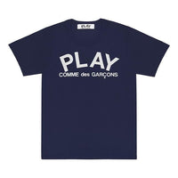 COMME des GARCONS PLAY Play Logo Tee 'Navy White' AZ-T176-051-1