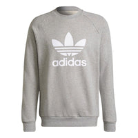 adidas original adicolor classics trefoil crewneck sweatshirt 'Medium Grey Heather White' H06650